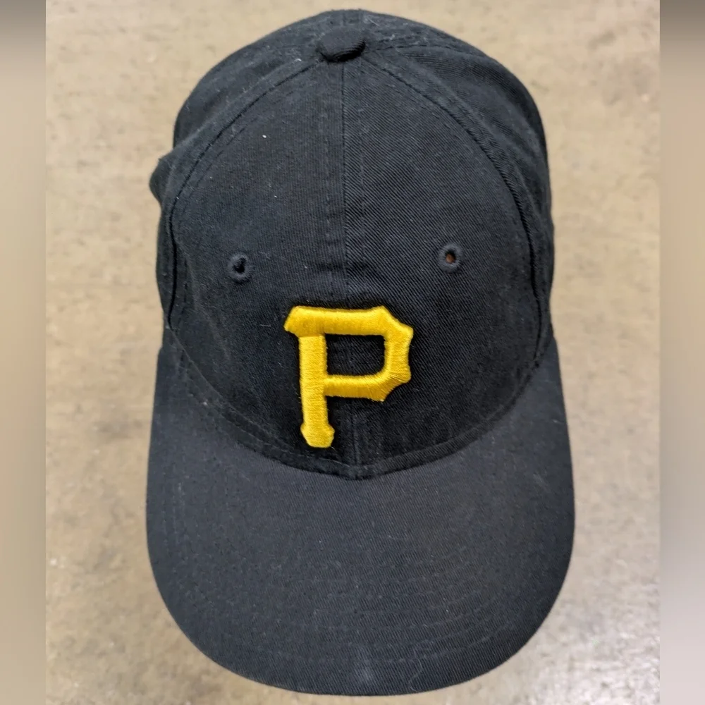 New Era Kids Black Hat with Yellow Lettering Pirates